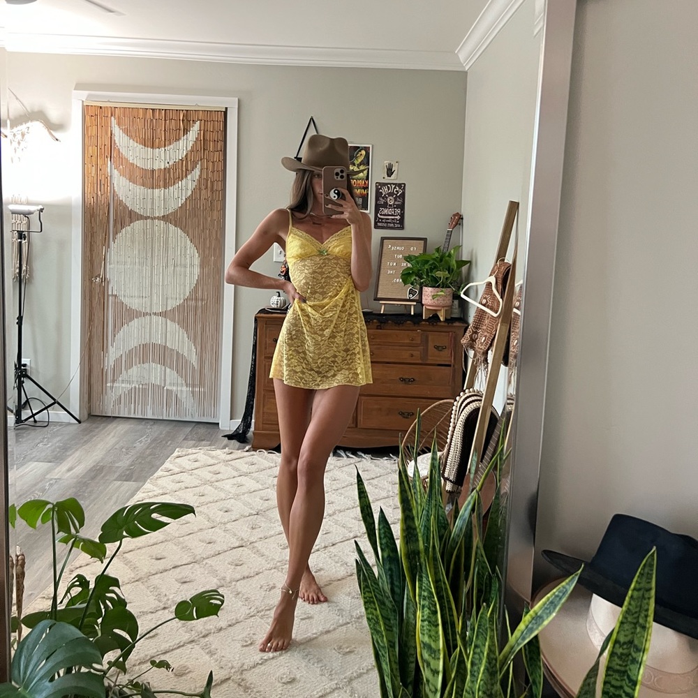 Yellow lingerie dress ✨